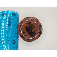 Mahagóni Obszidián marokkő lapos nagy