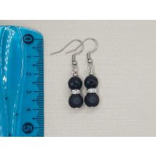 Ónix golyós fülbevaló