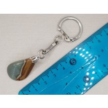 Polikróm jáspis kulcstartó