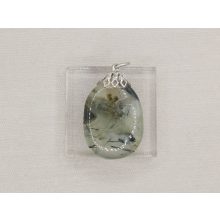 Prehnit medál lapos