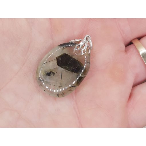 Prehnit medál lapos