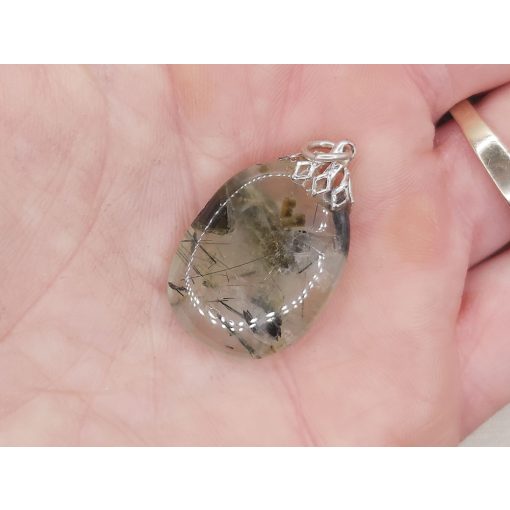 Prehnit medál lapos