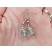 Prehnit  1 golyós fülbevaló