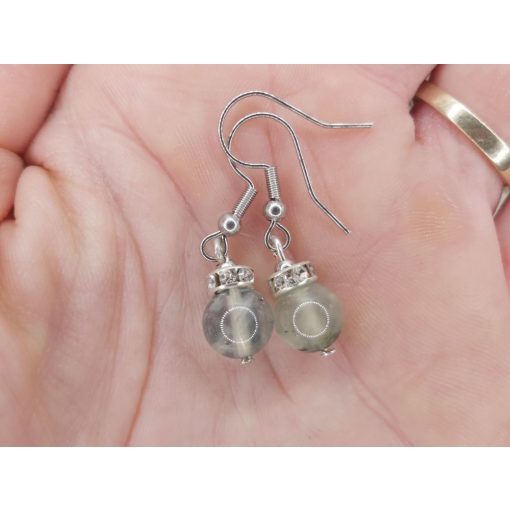 Prehnit  1 golyós fülbevaló