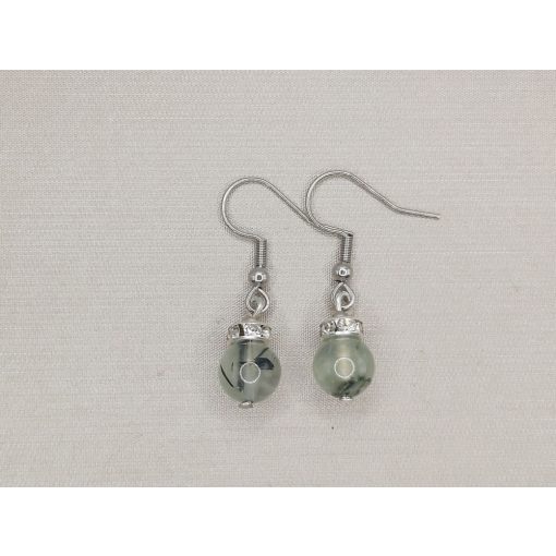 Prehnit  1 golyós fülbevaló