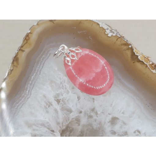 Rodokrozit medál ovális nagyon top minőség