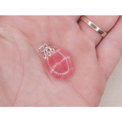 Rodokrozit medál ovális nagyon top minőség