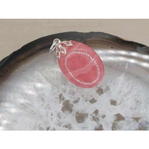 Rodokrozit medál ovális nagyon top minőség