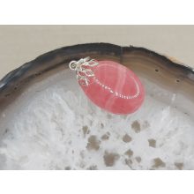 Rodokrozit medál ovális nagyon top minőség
