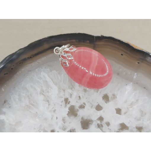 Rodokrozit medál ovális nagyon top minőség