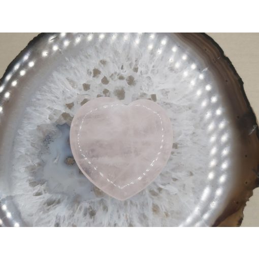Rózsakvarc szív 