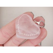 Rózsakvarc szív medál