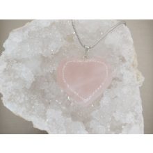 Rózsakvarc szív medál