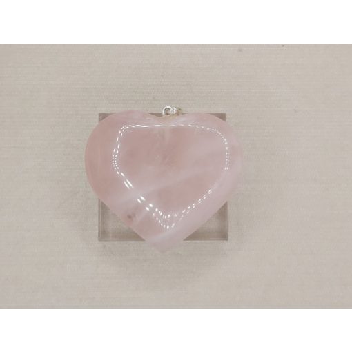 Rózsakvarc szív medál