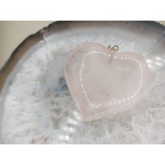 Rózsakvarc szív medál