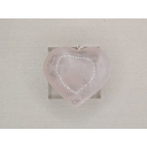Rózsakvarc szív medál
