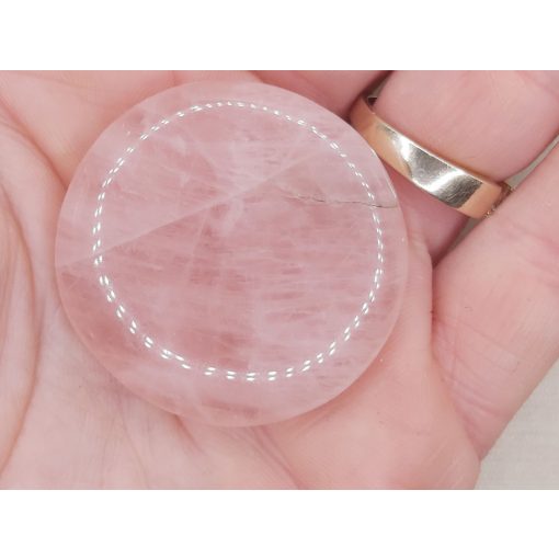 Rózsakvarc marokkő lapos nagy