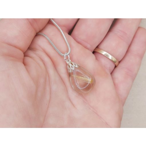 Rutilkvarc medál csepp alakú