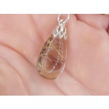 Rutilkvarc medál csepp alakú