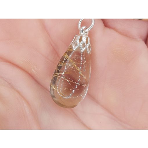 Rutilkvarc medál csepp alakú