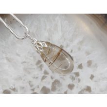 Rutilkvarc medál csepp alakú