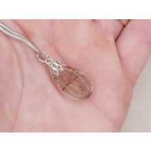 Rutilkvarc medál csepp alakú