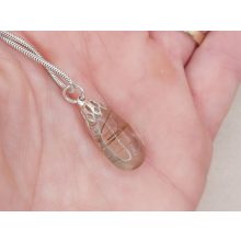 Rutilkvarc medál csepp alakú