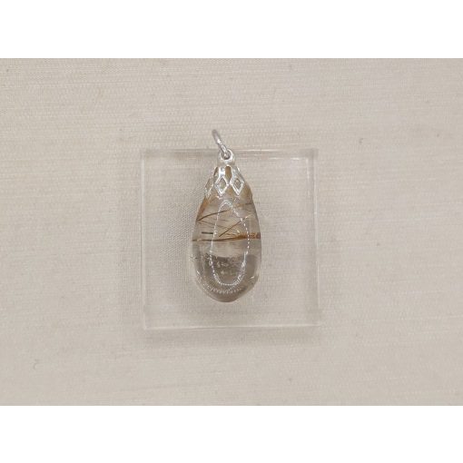 Rutilkvarc medál csepp alakú