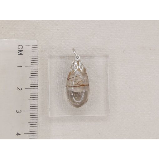 Rutilkvarc medál csepp alakú