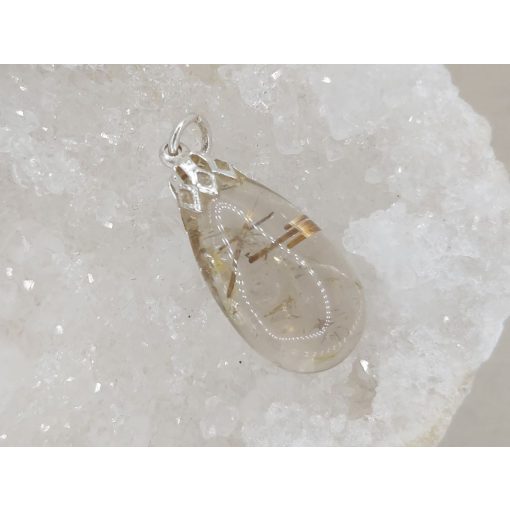 Rutilkvarc medál csepp alakú