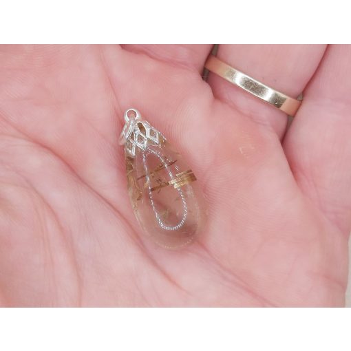 Rutilkvarc medál csepp alakú