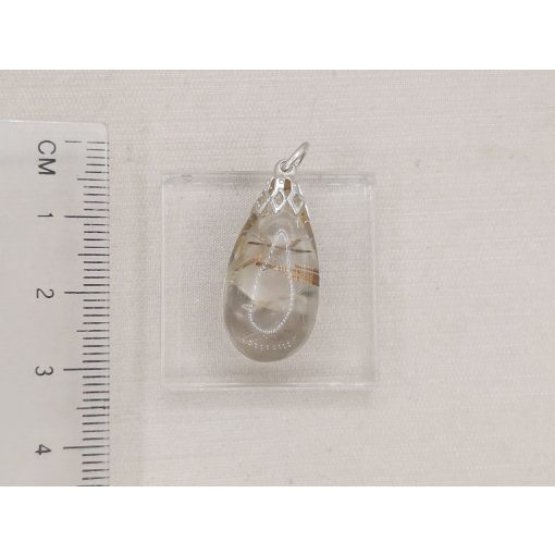 Rutilkvarc medál csepp alakú