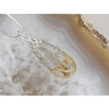 Rutilkvarc medál csepp alakú