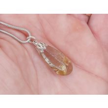 Rutilkvarc medál csepp alakú