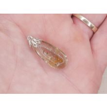 Rutilkvarc medál csepp alakú