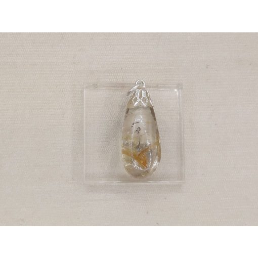 Rutilkvarc medál csepp alakú