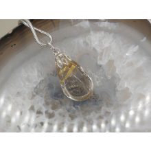 Rutilkvarc medál csepp alakú