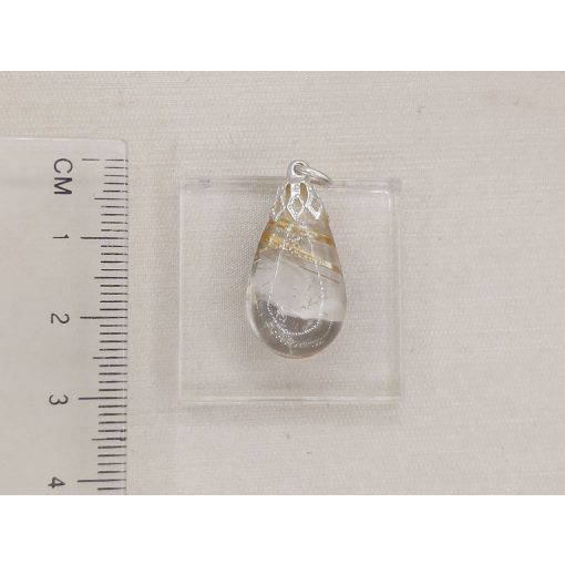 Rutilkvarc medál csepp alakú