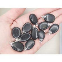 Shungit  medál lapos véletlenszerűen