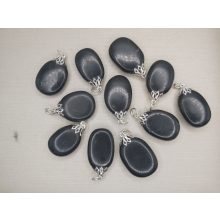 Shungit  medál lapos véletlenszerűen