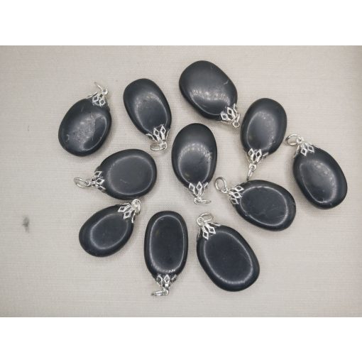 Shungit  medál lapos véletlenszerűen