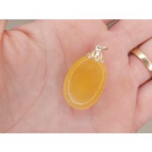 Sárga kalcit medál lapos