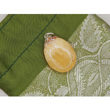 Sárga kalcit medál lapos