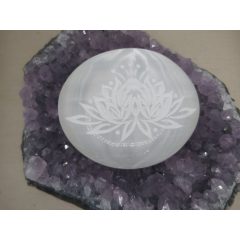 Szelenit marokkő lótuszvirággal 