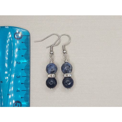 Szodalit golyós fülbevaló