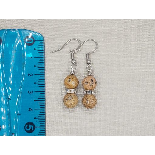 Tájképjáspis golyós fülbevaló