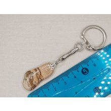 Tájkép jáspis kulcstartó 