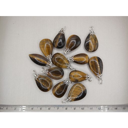 Tigrisszem medál csepp alakú véletlenszerűen