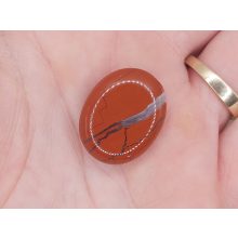 Vörös  jáspis marokkő lapos kicsi