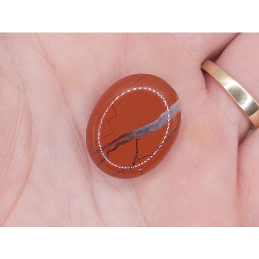 Vörös  jáspis marokkő lapos kicsi